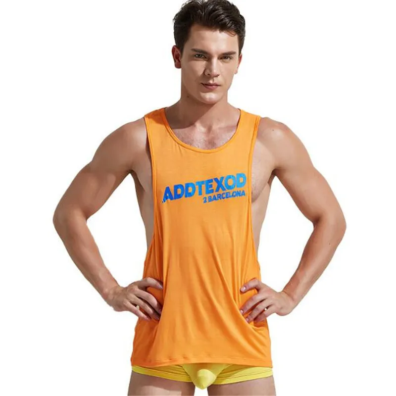 Мужские майки с принтом мужской жилет глубоким вырезом и проймой Сексуальная