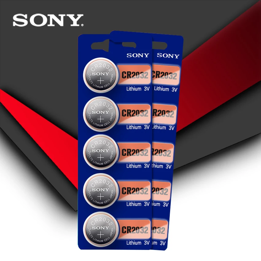 10 шт./лот SONY оригинальный cr2032 кнопочный аккумулятор 3 в монета литиевая батарея