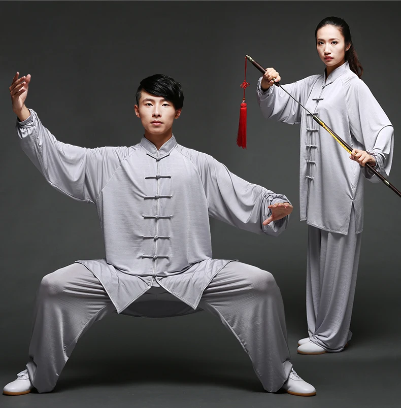 

Unisex Cotton silk Blend Kung Fu Tai Chi Wushu ShaoLin Wudang Uniform Exersise Wear Bruce Lee Jackie Chan Jet Li Fighting Outfit