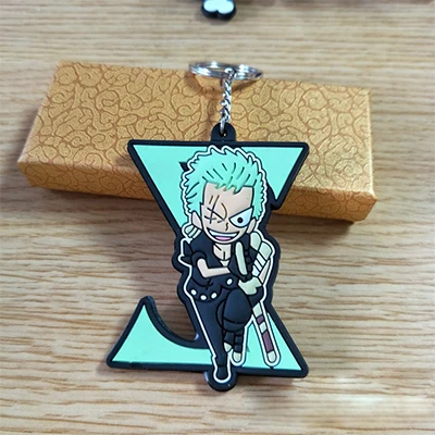Экшн фигурка Luffy Zoro из японского аниме цельный ПВХ брелок для ключей Минифигурка