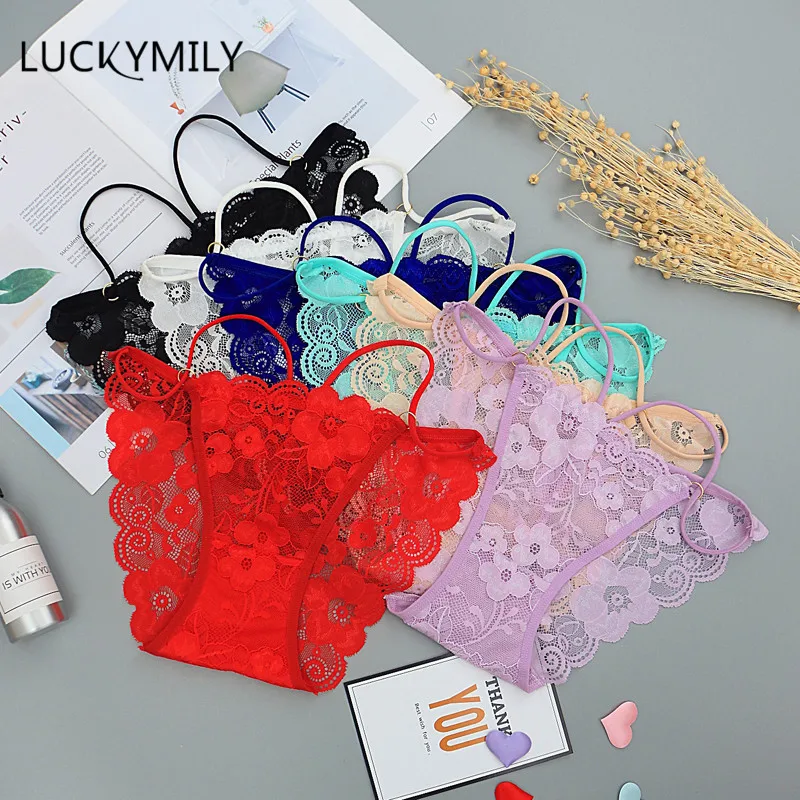Luckymily 2018 женские сексуальные трусики с открытой промежностью Дамские кружевные