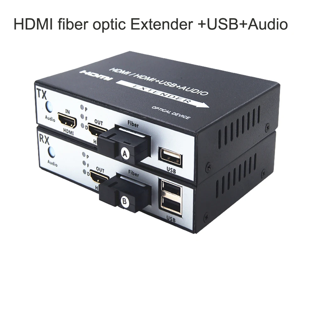 PUZHIJIE HDMI волоконно-оптический расширитель медиаконвертеры с KVM USB2.0 и loop out HD 1080p