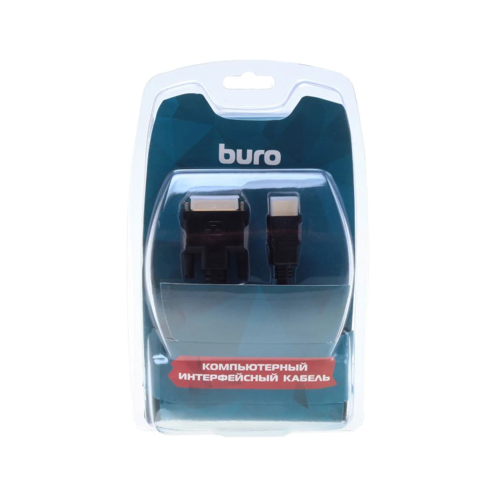 Кабель аудио-видео Buro HDMI (m)/DVI-D (Dual Link) (m) 1.8м. Позолоченные контакты черный (BHP RET H |