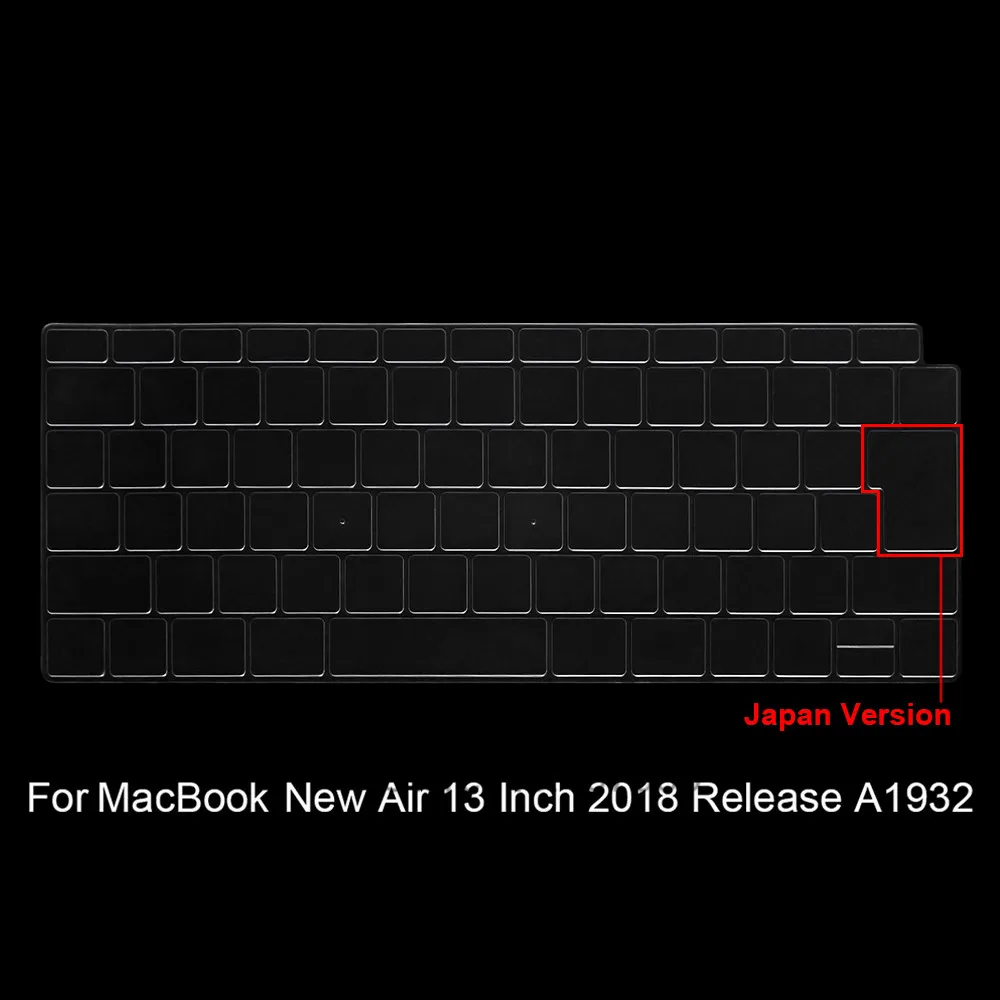 Japan Version ТПУ прозрачный силиконовый защитный чехол для клавиатуры, Macbook Air 13 дюймов модель A1932 США ЕС ЕВРО Япония Версия - Цвет: Japan Version