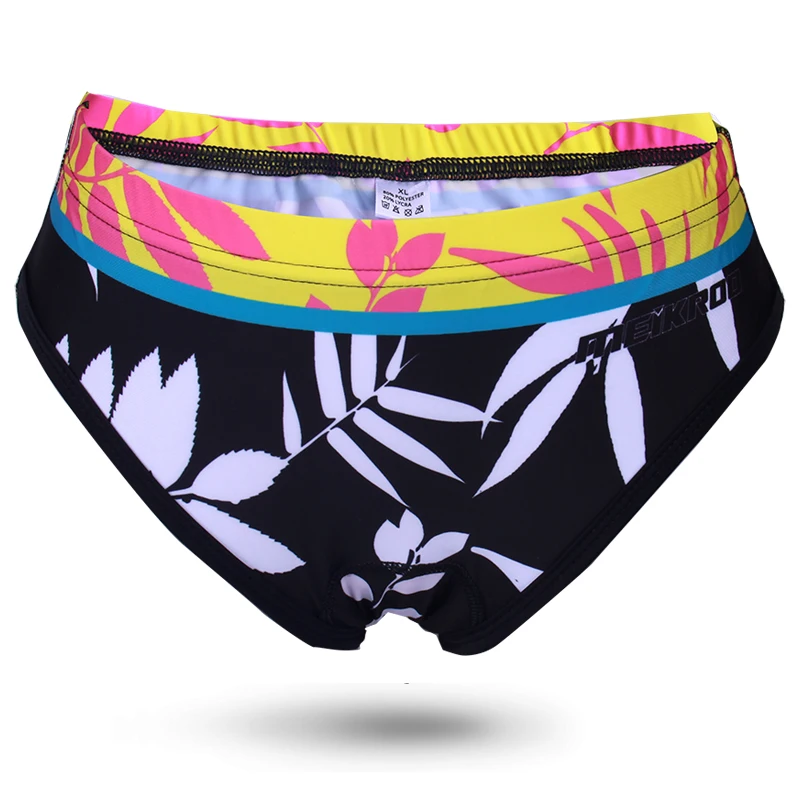 Женские мягкие трусы для езды на велосипеде с 3D принтом растений силикагелем и