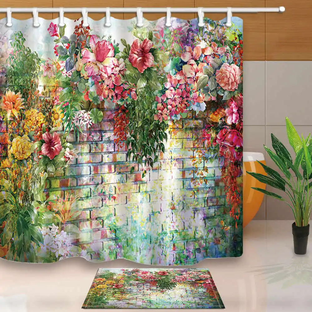 

Shower Curtains Painting Lighthouse Sunset Seagulls Bathroom Curtains Waterproof and Mildew Proof Washable With 12 Hooks Fabric