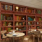 Европейский ретро книжная полка книжный шкаф 3D фото обои для офиса кабинет настенная бумага домашний декор Papel де Parede 3D