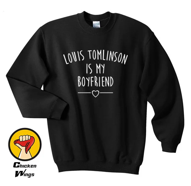 Футболка с принтом Луи Tomlinson is my boyfriend модная блоггерская хипстерская толстовка