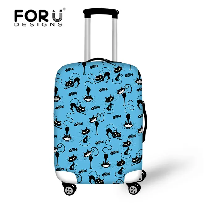 CC3420L FORUDESIGNS/чехол с черной кошкой, эластичный чехол для багажа, защитный чехол, Эластичный Защитный чехол для тележки, чехол для 18-30 дюймов - Цвет: CC3420L