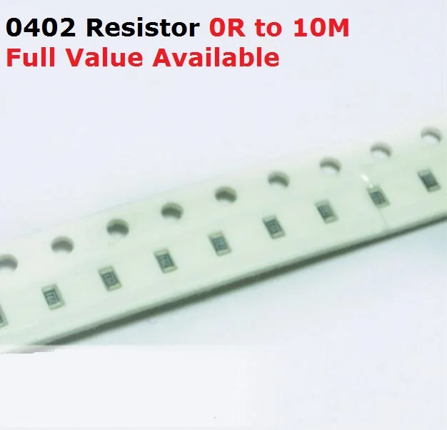500 шт./лот SMD чип 0402 Резистор 1 6 м/1 8 м/2 2 4 м/Ом 5% сопротивление 6/1 8/2/2 2/2/м резисторы 1M6