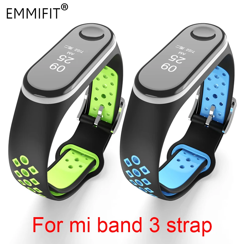 Ремешок для Xiaomi Mi Band 3 смарт аксессуары сменный Водонепроницаемый двухцветный