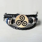 Фабричный кожаный браслет Teen Wolf Triskele Triskelion Allison, кожаный браслет
