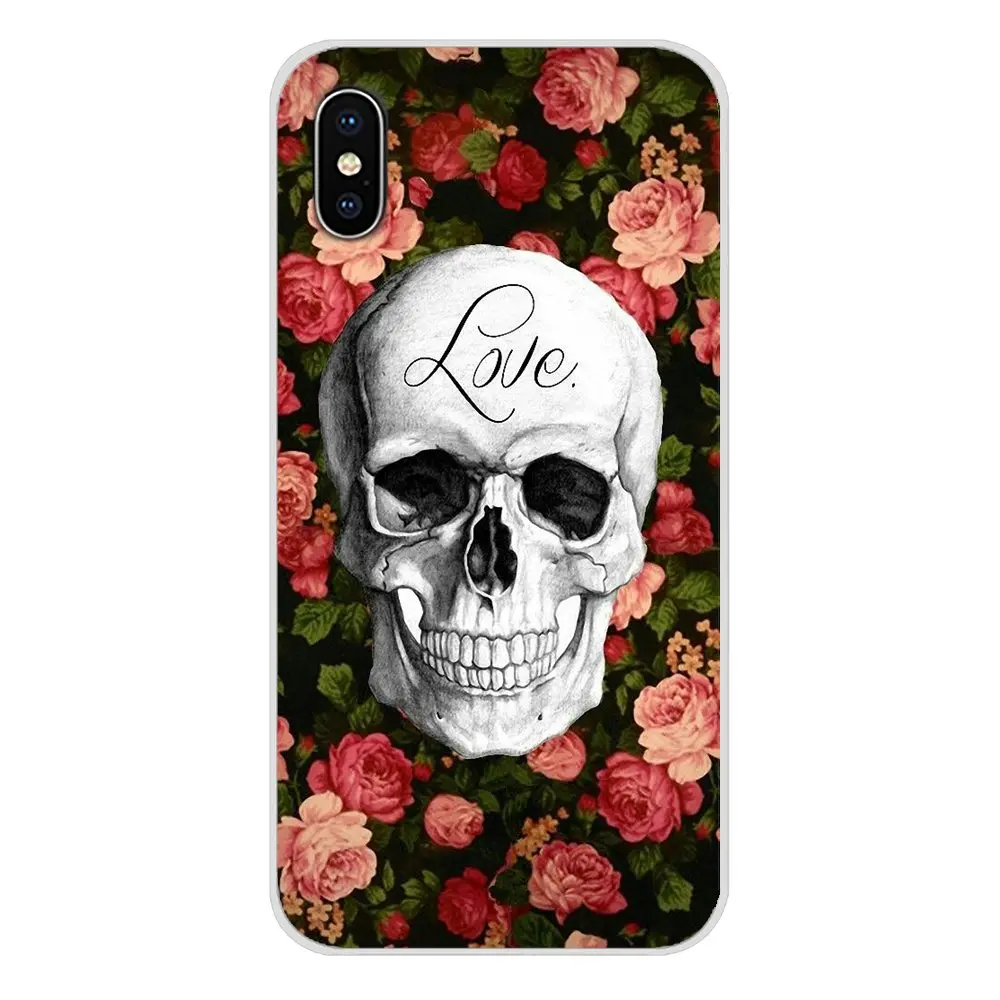 Сатанинский череп темные аксессуары чехлы для телефонов Apple iPhone X XR XS MAX 4 4S 5 5S 5C SE 6