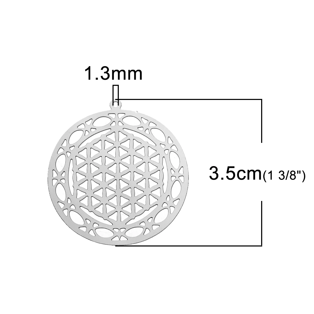 5-100 шт из нержавеющей стали полые цветы жизни амулеты для браслетов ожерелья 3 5 см