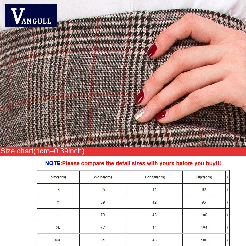 Vangull Карандаш Сексуальная Высокая талия плед мини Короткая юбка Новинка года повседневное для женщин офисные женские туфли пуговицы молн