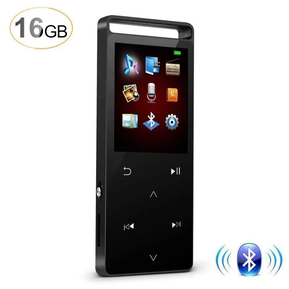 MP4 плеер с Bluetooth 4,0, 16 Гб без потерь сенсорная кнопка MP3 музыкальный плеер с fm-радио голосовая запись-поддержка 64 Гб Micro SD карта - Цвет: Standard