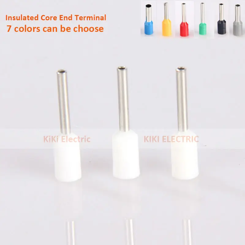 

1000pcs/bag Blue/White Insulatied Core End Terminal For 0.75mm2 20AWG Wire 10mm of Pin Length E7510 Connector Copper Terminal