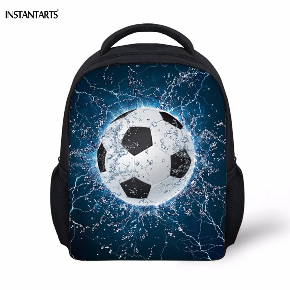 INSTANTARTS Прохладный 3D Ice Soccerly мяч печати школьные ранцы для мальчиков милый детский