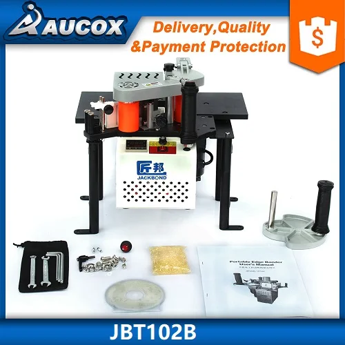 Standard package JBT102B двойной клей крышка портативный Кромкооблицовочный станок для прямой и конической - Цвет: Standard package