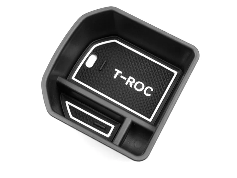 white Для VW T-Roc Troc- Автомобильная консоль подлокотник коробка для хранения Контейнер Ремонт Аксессуары Украшение интерьера Стиль - Название цвета: white