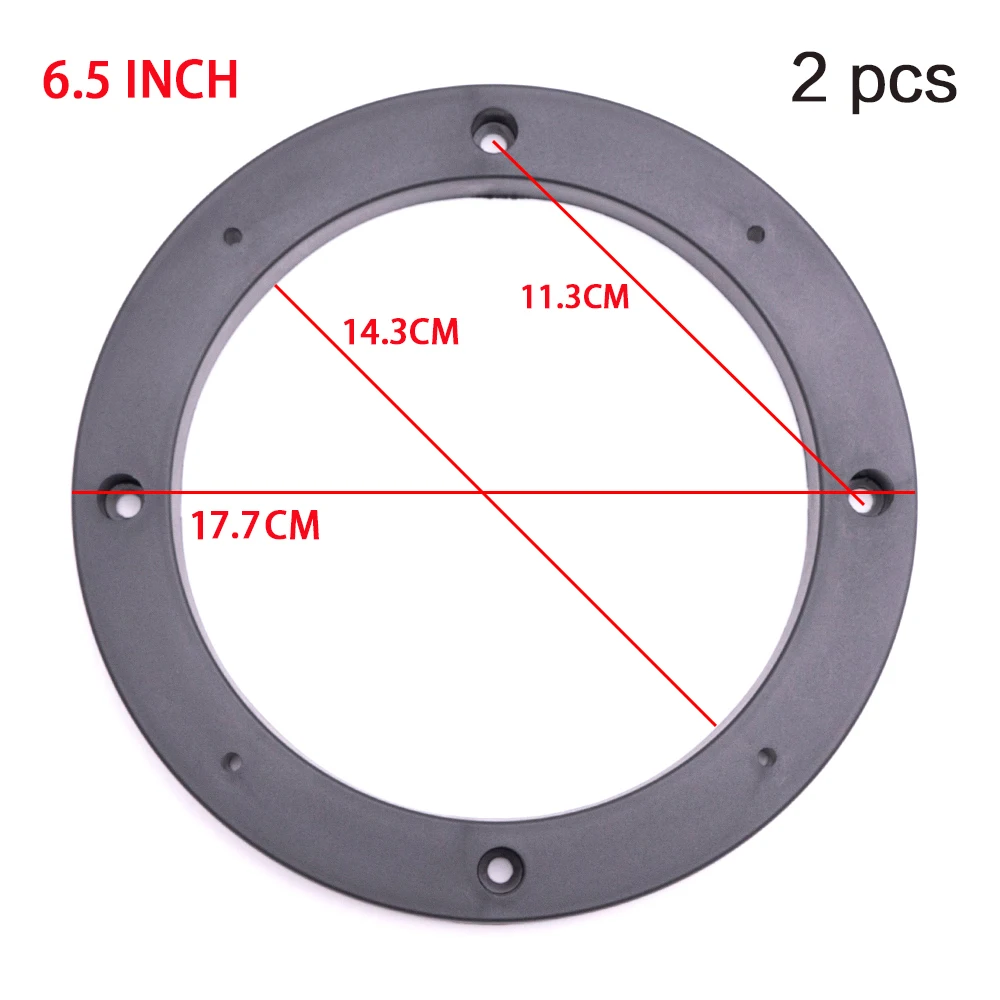 6.5 inch 1pair Универсальный 2 шт 6*9 4 5 6,5 дюймов Универсальный автомобильный стерео динамик разделитель пластиковый коврик кольца аудио кронштейн держатель адаптер для автомобиля грузовика - Название цвета: 6.5 inch 1pair