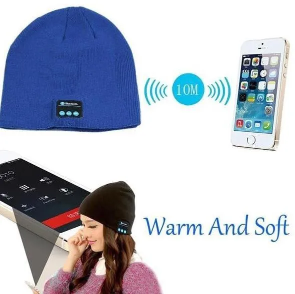 Шапка-бини с микрофоном беспроводная Bluetooth для Iphone Samsung | Электроника
