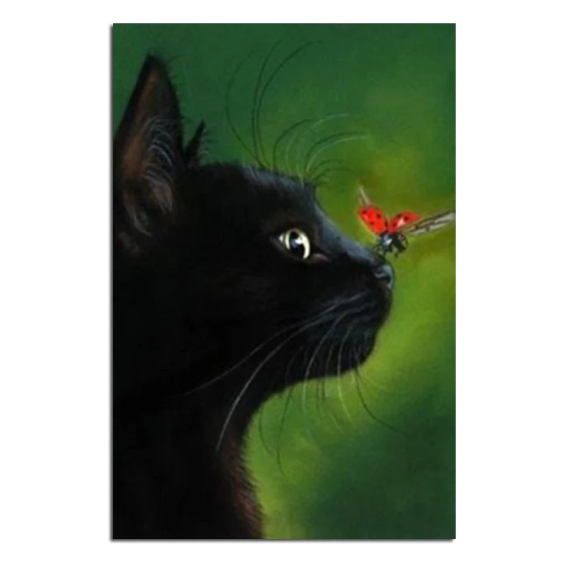 

Black Cat Needlework Diamond Embroidery Painting Home Decoration Diamond Mosaic Full Square/round Diamond Painting