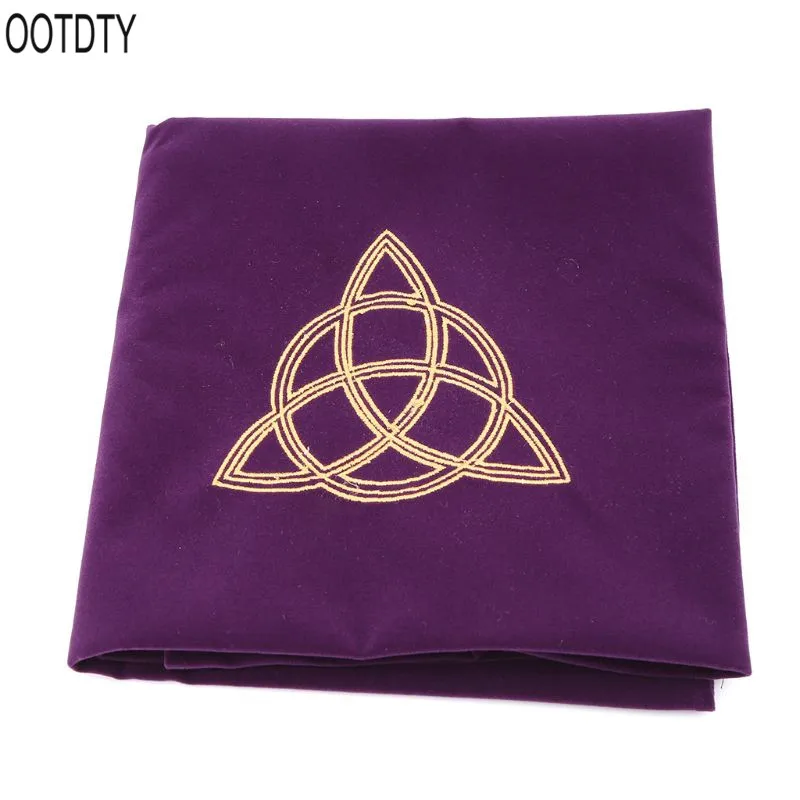 80*80cm Velvet Tarot Tablecloth Altar Wicca Pentacle Sun Embroidery Board Game | Спорт и развлечения