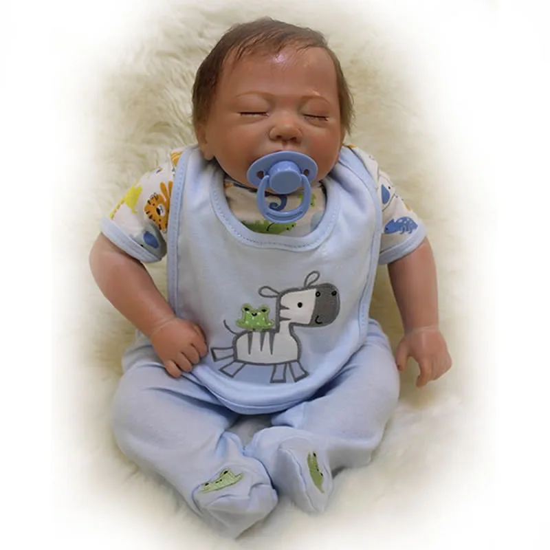 Реальный спит Reborn Baby 18 дюймов силиконовые куклы Soft Touch реалистичные модные