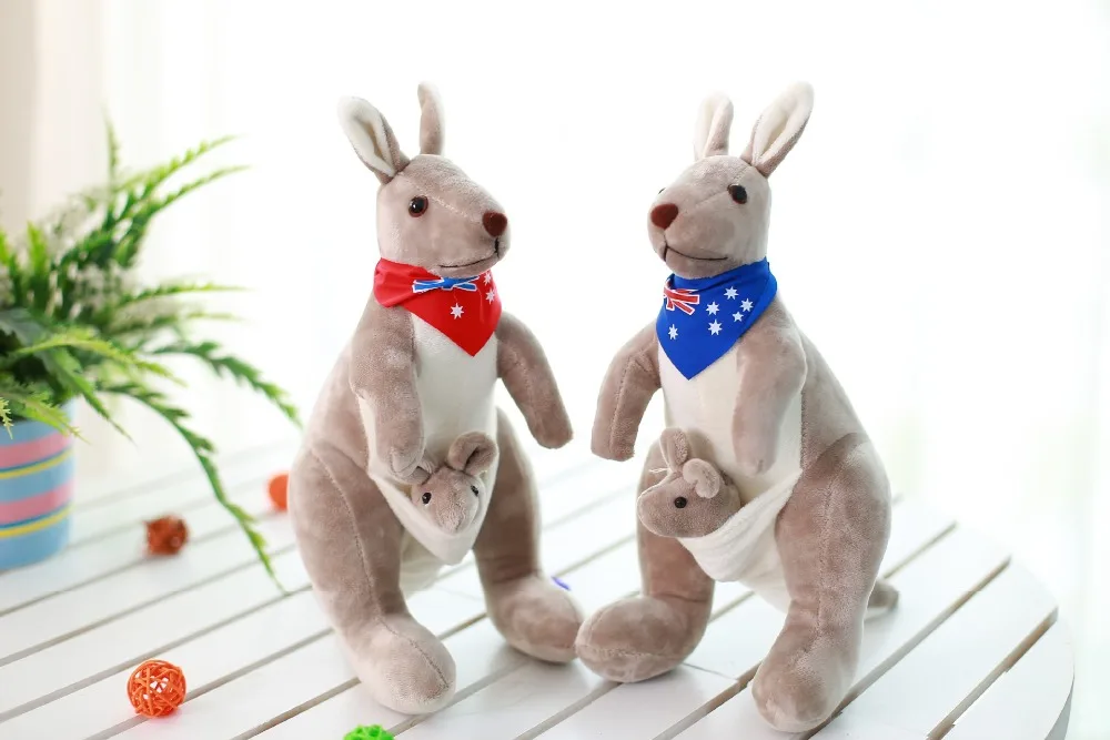 Около 25 см серый плюшевый кенгуру игрушка детская подарок рождественский 0278 |