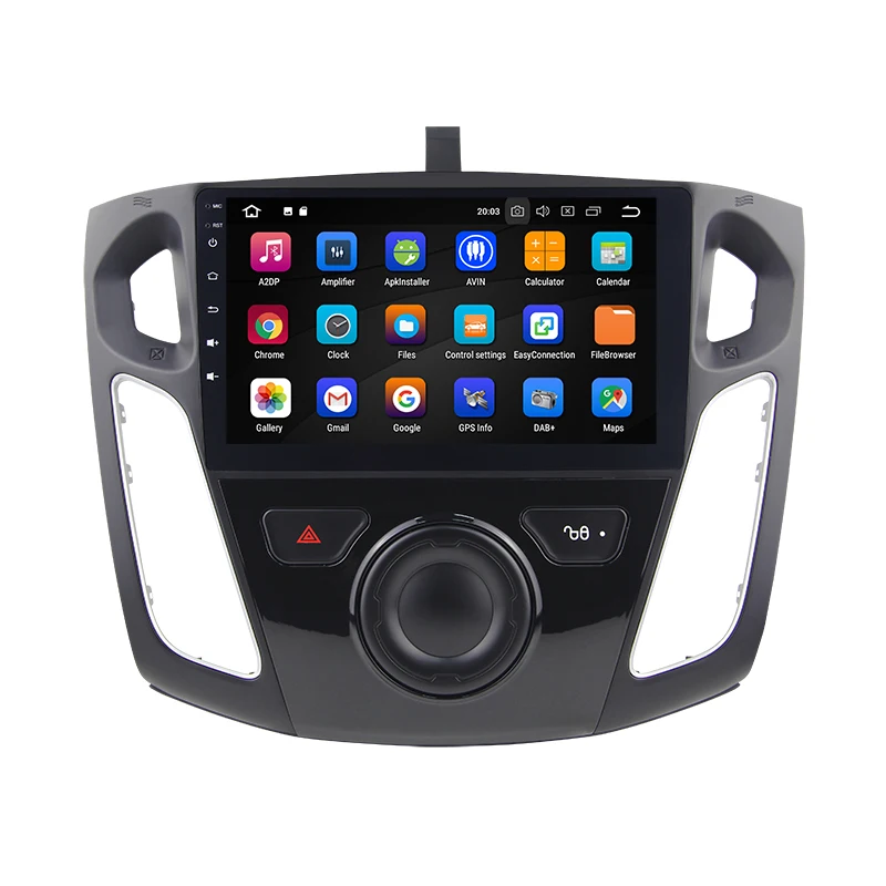 Eunavi 9 дюймов Android 8 0 автомобильный dvd видео gps плеер для Ford focus 2012 + wifi 4G BT радио RDS PX5 32G