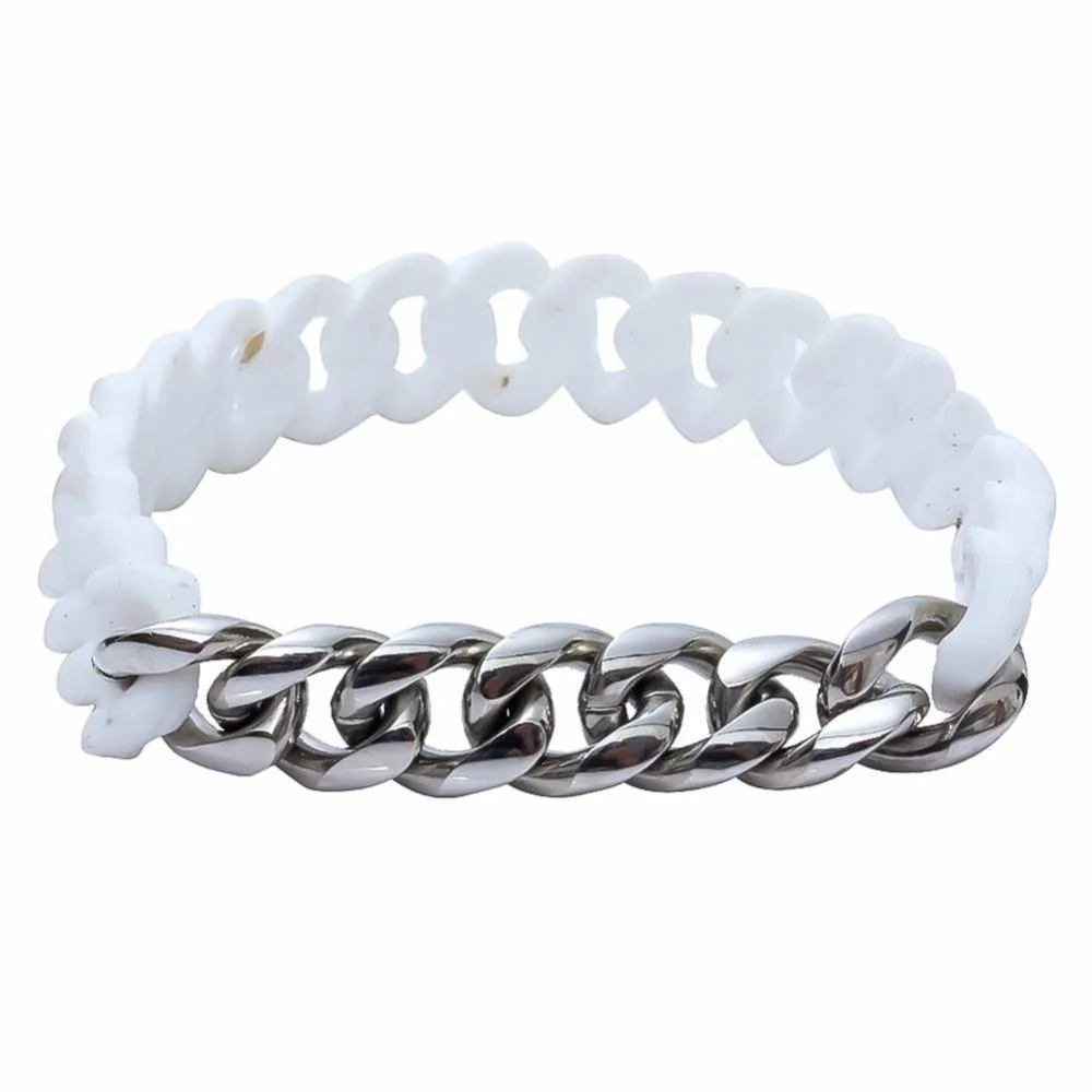 Новинка 2018 браслет для мужчин черный и золотой из титановой стали с жареным