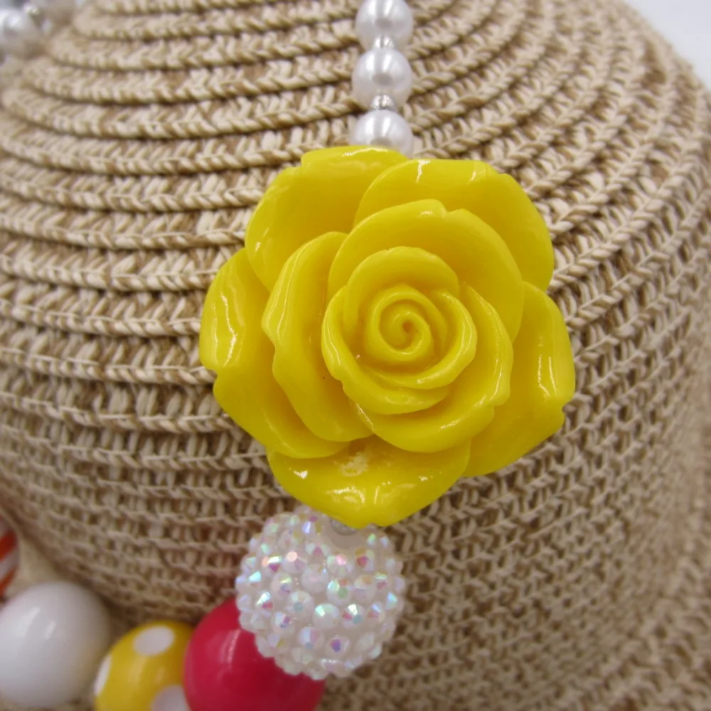 2018 новый милый дизайн подарки для малышей желтое Цветочное Ожерелье маленьких