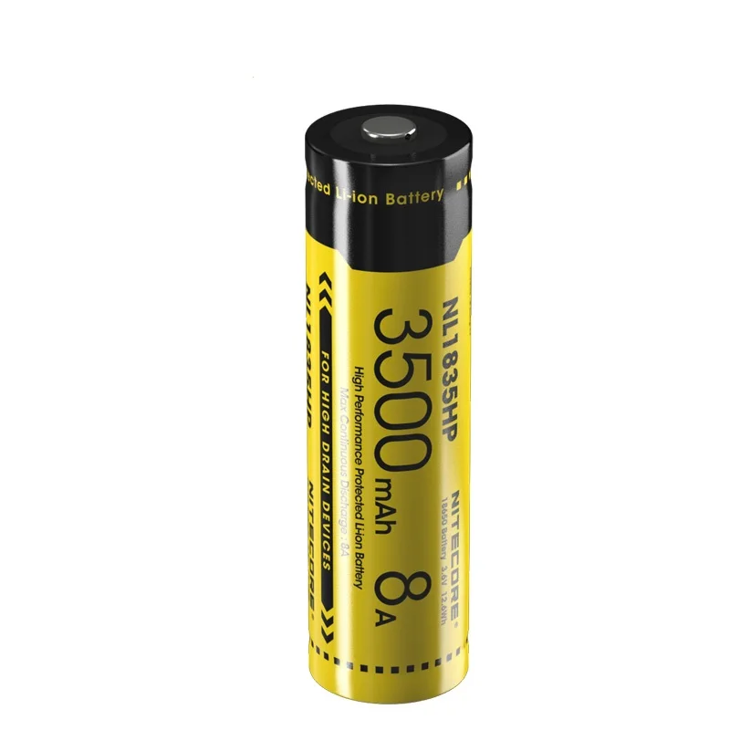 2017 Nitecore NL1835HP высокая производительность 18650 3500mAh 3 6 V 12.6Wh 8A защищённый Li Ion Топ на