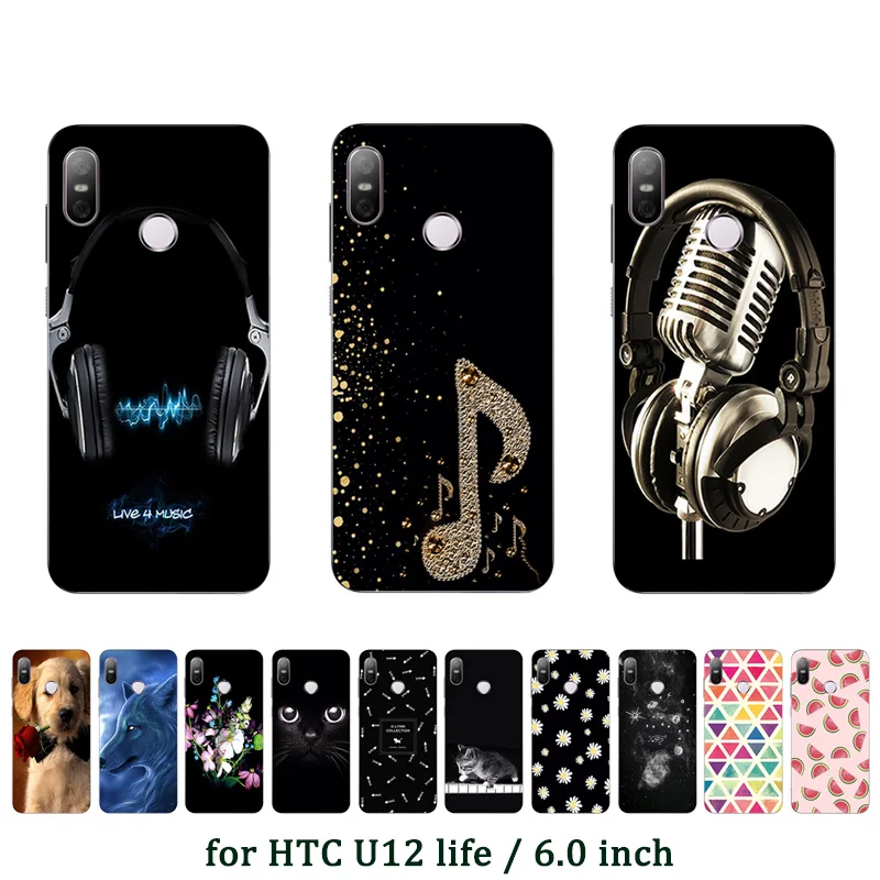Мягкий чехол для HTC U12 life прозрачный силиконовый 6 0 дюйма задняя крышка телефона с