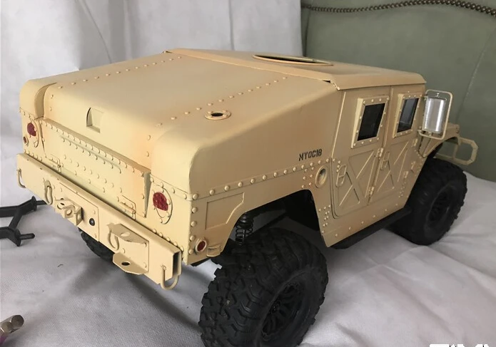 Высококачественный полностью металлический Hummer 1/10 масштаб 313 мм Колесная база RC автомобильный комплект кузова автомобиль Hummer shell Для 1:10 осевой SCX10 D90