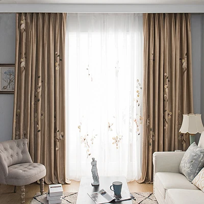 1pc curtain Франция живопись занавеска s для гостиной ручная роспись благородная занавеска для кухни спальни тюль вуаль отвесная Настройка плотная ткань - Цвет: 1pc curtain