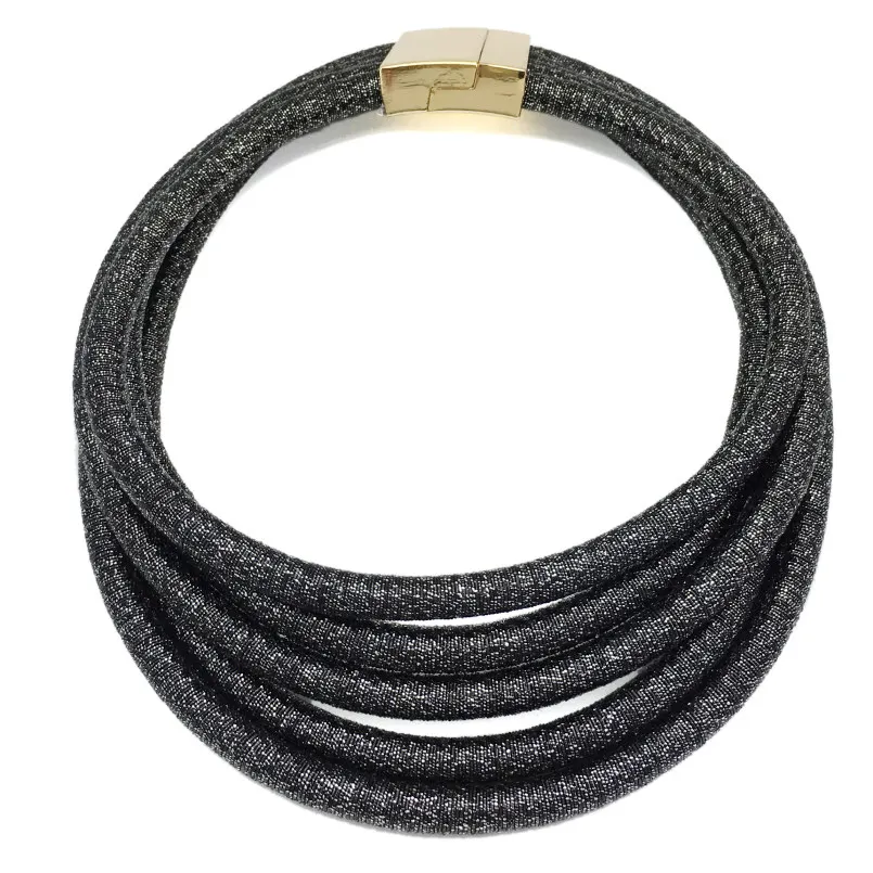 Gray Necklace UKEN, Модные Ювелирные наборы, для женщин, Богемия, многослойное колье, ожерелье, браслет, наборы Ким Кардашьян, массивные ювелирные изделия, Bijoux femme - Окраска металла: Gray Necklace