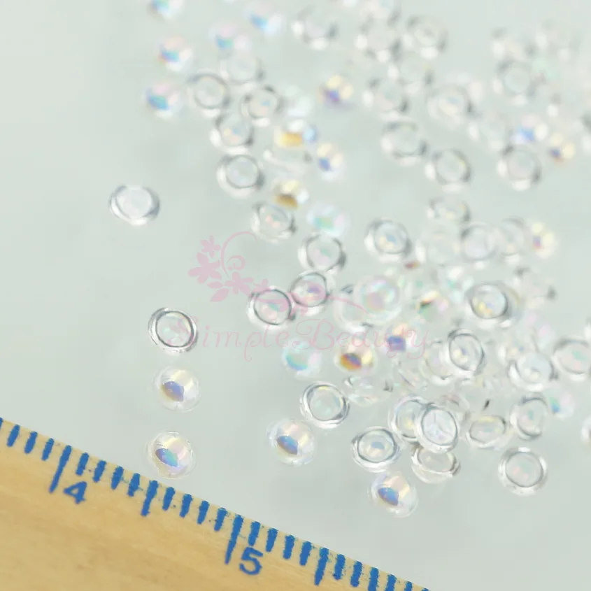 500 шт./лот 3 мм полукруглая симфония AB прозрачная смола жемчужные стильные бусины