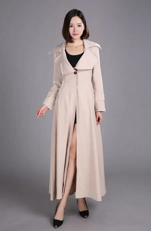 Весенне-осенние Брендовые повседневные женские длинные пальто для женщин