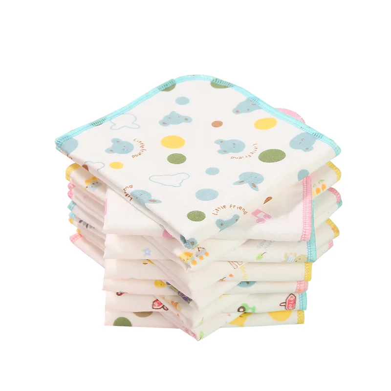 newborn babyHigh density cotton printed gauze handkerchief baby towel mouth water feeding 6 layer 30*30CM | Детская одежда и обувь