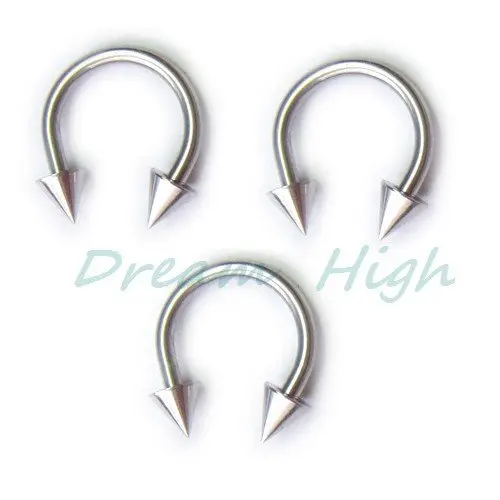 

HENGKE Jewelry Labret piercing Nose ring Ear 316L Surgical steel Navel Ring 200pcs/lot 16G Mixed sizes Horseshoe