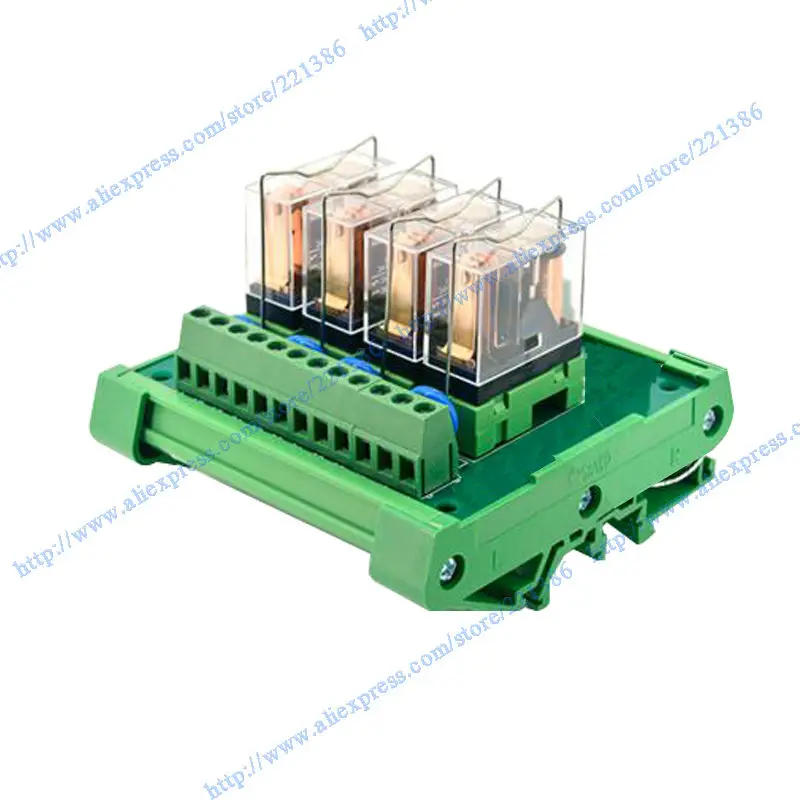 4 канальный 1 SPDT DIN рейка OMRON G2R 24V DC/AC интерфейсный релейный модуль|module relay|module boardmodule