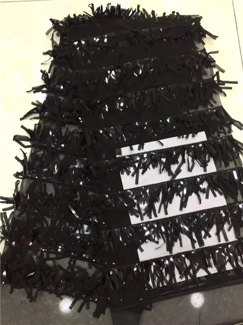 Последние цвета шампань/золото пайетки Тюль Чистая кружевная ткань модная