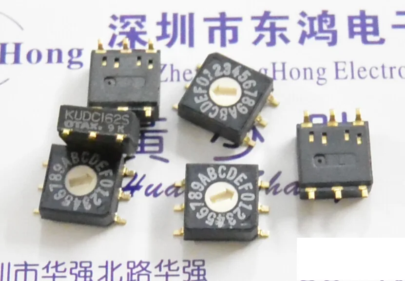 5 шт./лот OTAX SMD BCB поворотный переключатель 16 0 F кодирования KUDC162S