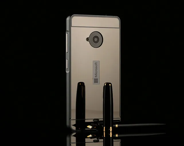 2016 зеркальная задняя крышка чехол для Lumia 830 Алюминиевый металлический каркас