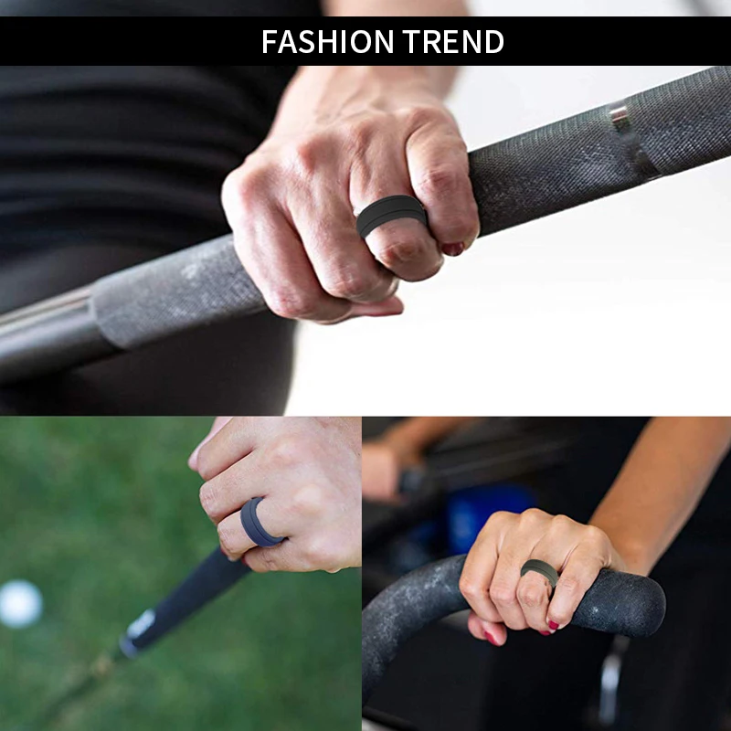 Size8-12 гипоаллергенные Crossfit гибкие резиновые пальцевые кольца 8 мм пищевого класса