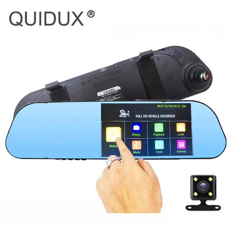 QUIDUX 5 0 дюймовый сенсорный экран видеорегистратор Full HD 1080 P камера заднего вида с