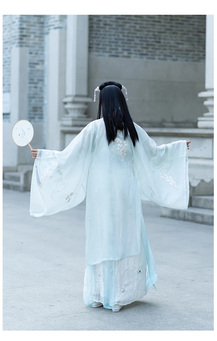 Женское китайское платье Hanfu, древний костюм сказочной принцессы, традиционная Династия Тан, элегантный танцевальный костюм, сценический костюм
