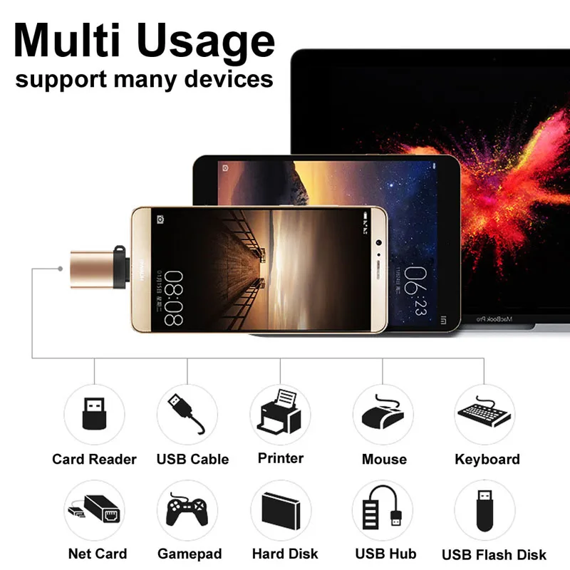 Адаптер OTG type-c к USB 3 0 для чтения флэш-накопителя Кабельный считыватель клавиатура